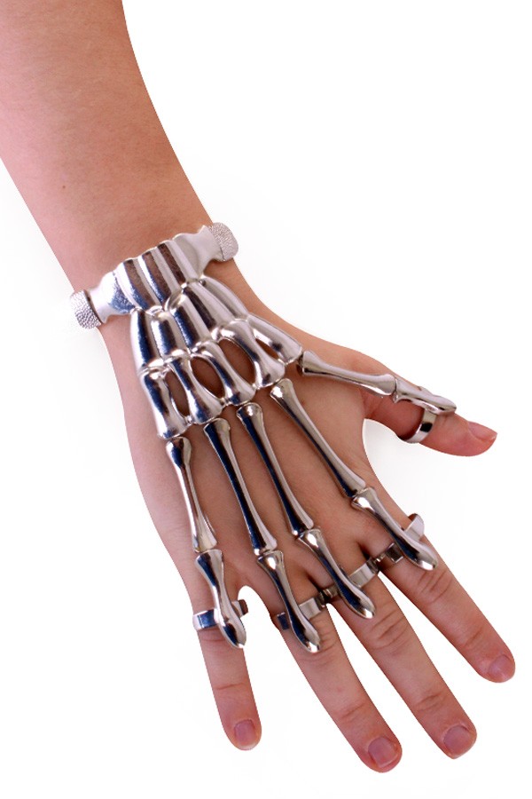 Armband skelethand - Willaert, verkleedkledij, carnavalkledij, carnavaloutfit, feestkledij